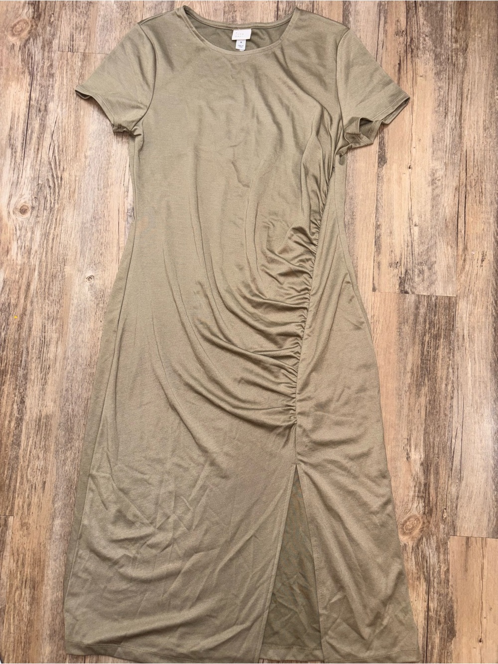 a new day Olive Ruched Side Maxi Dress